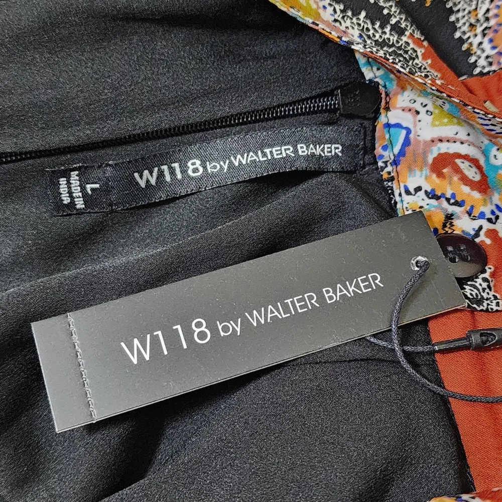 nwt WALTER BAKER W118 size Large Paisley Boho‎ Skirt Fully Lined Multicolor